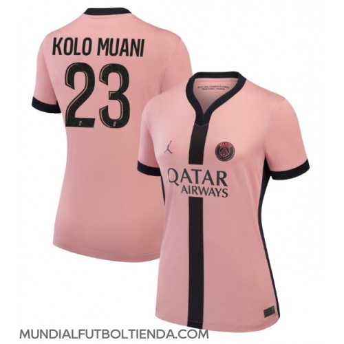 Camiseta Paris Saint-Germain Randal Kolo Muani #23 Tercera Equipación Replica 2024-25 para mujer mangas cortas